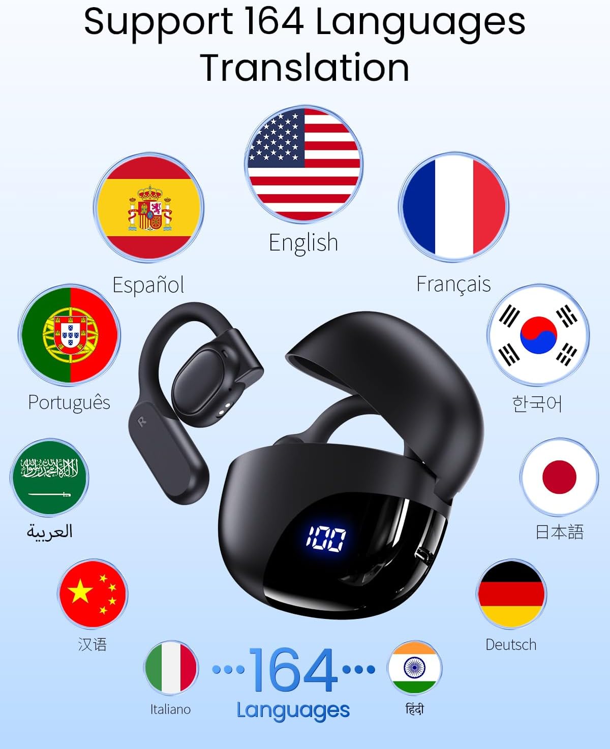 AI Translation Earbuds Real Time 164 Languages 80H... - Image 3
