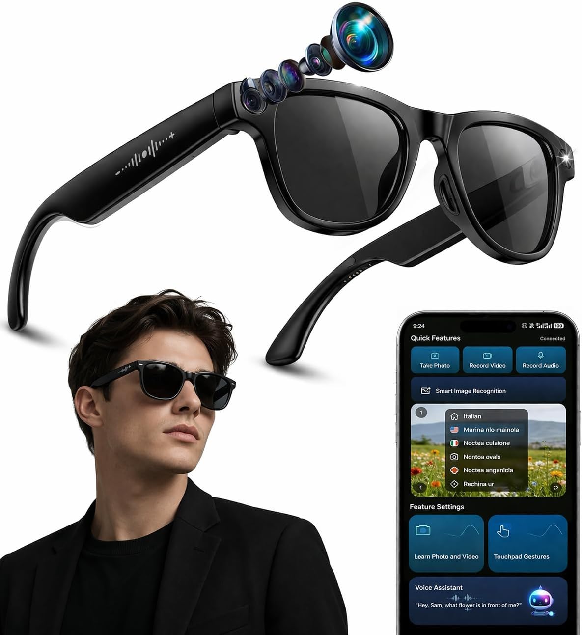 2026 AI Smart Glasses with 8MP 4K Camera, Video Re... - Image 2
