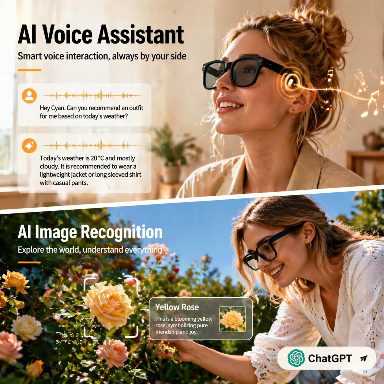 2026 AI Smart Glasses with 8MP 4K Camera, Video Re... - Image 5