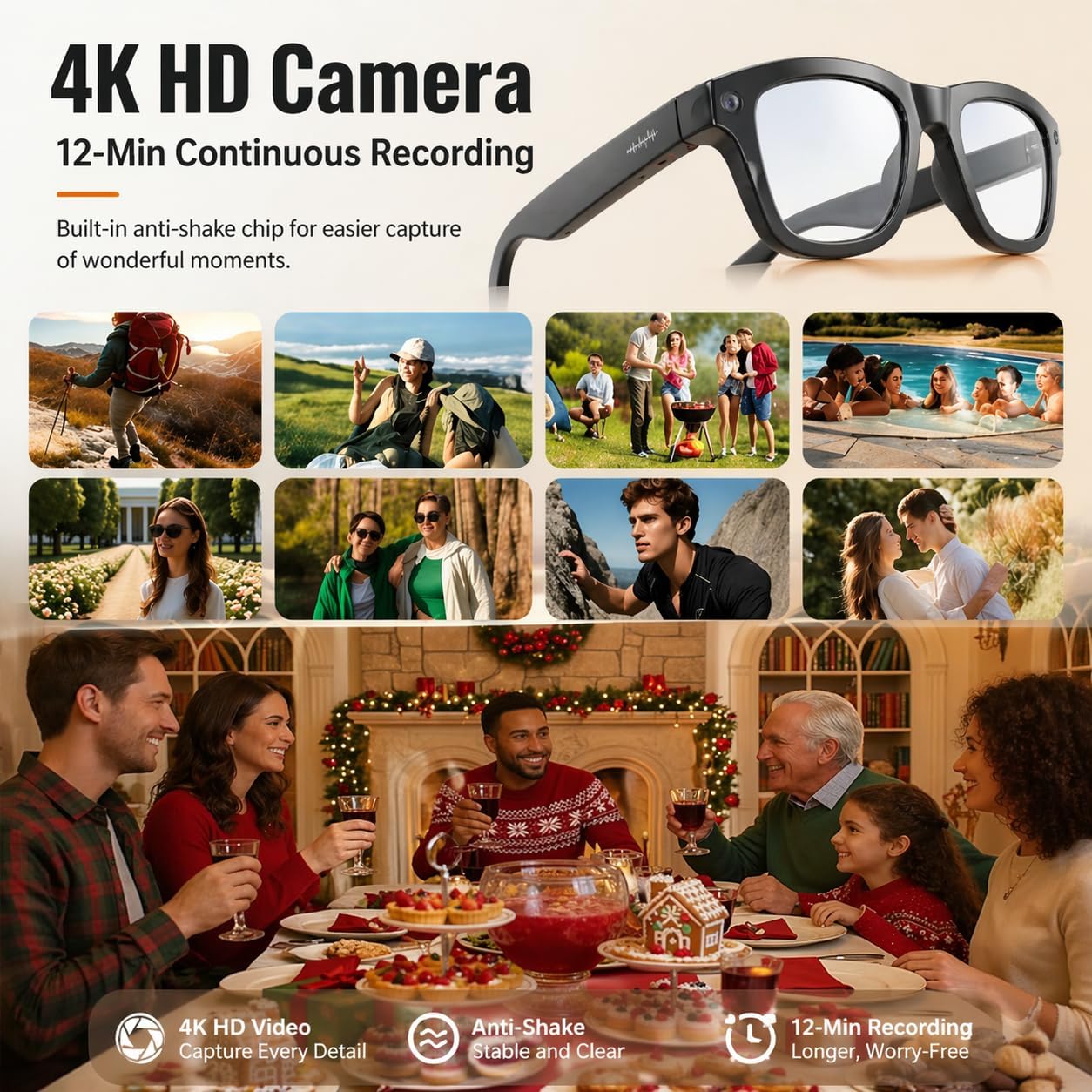 2026 AI Smart Glasses with 8MP 4K Camera, Video Re... - Image 3