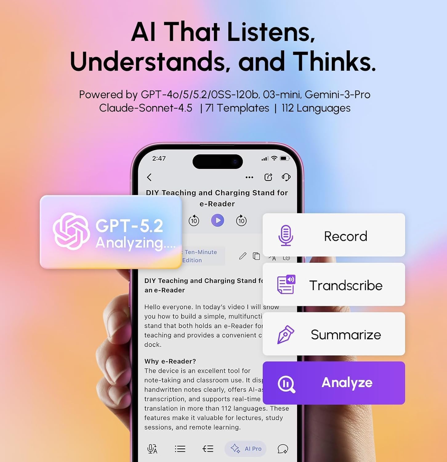 AI Voice Recorder & Transcriber with GPT-5.2 Analy... - Image 3