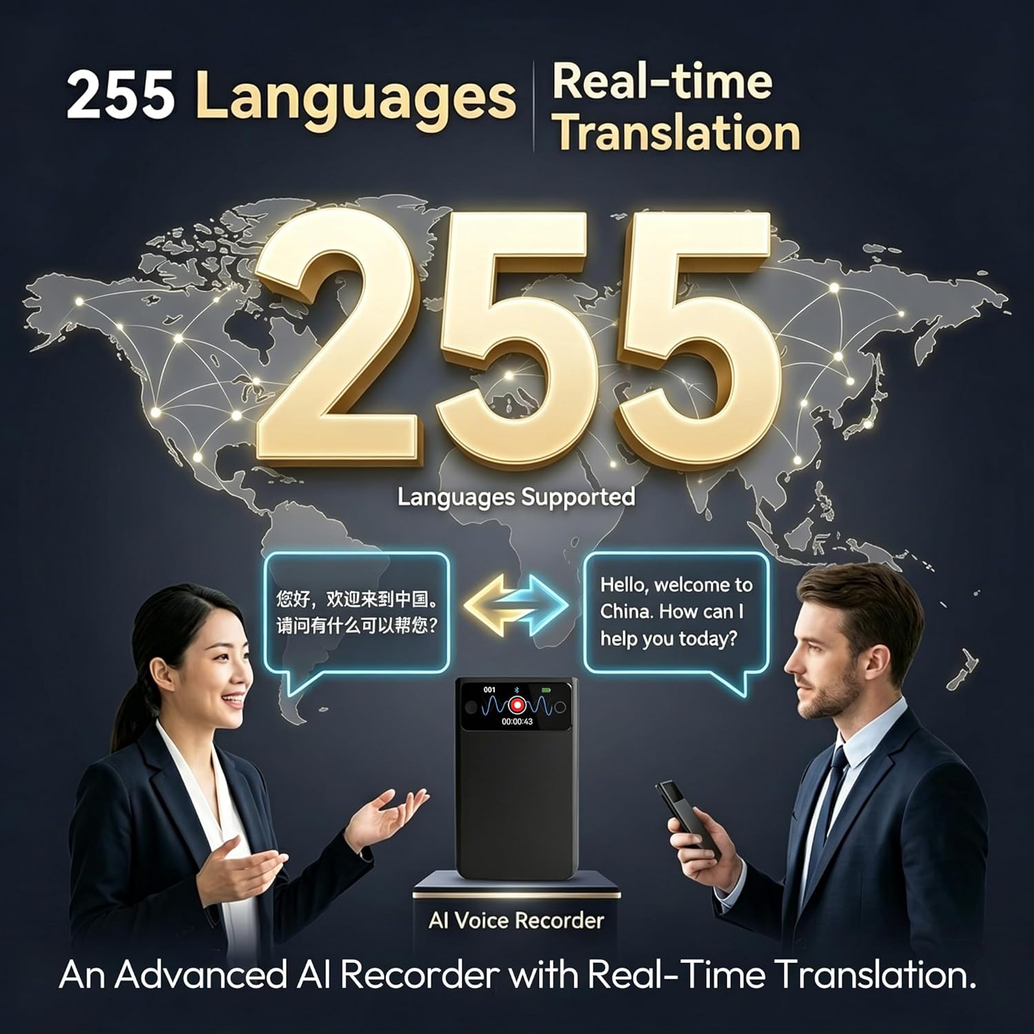 AI Voice Recorder with Real-Time Translation 255 L... - Image 6