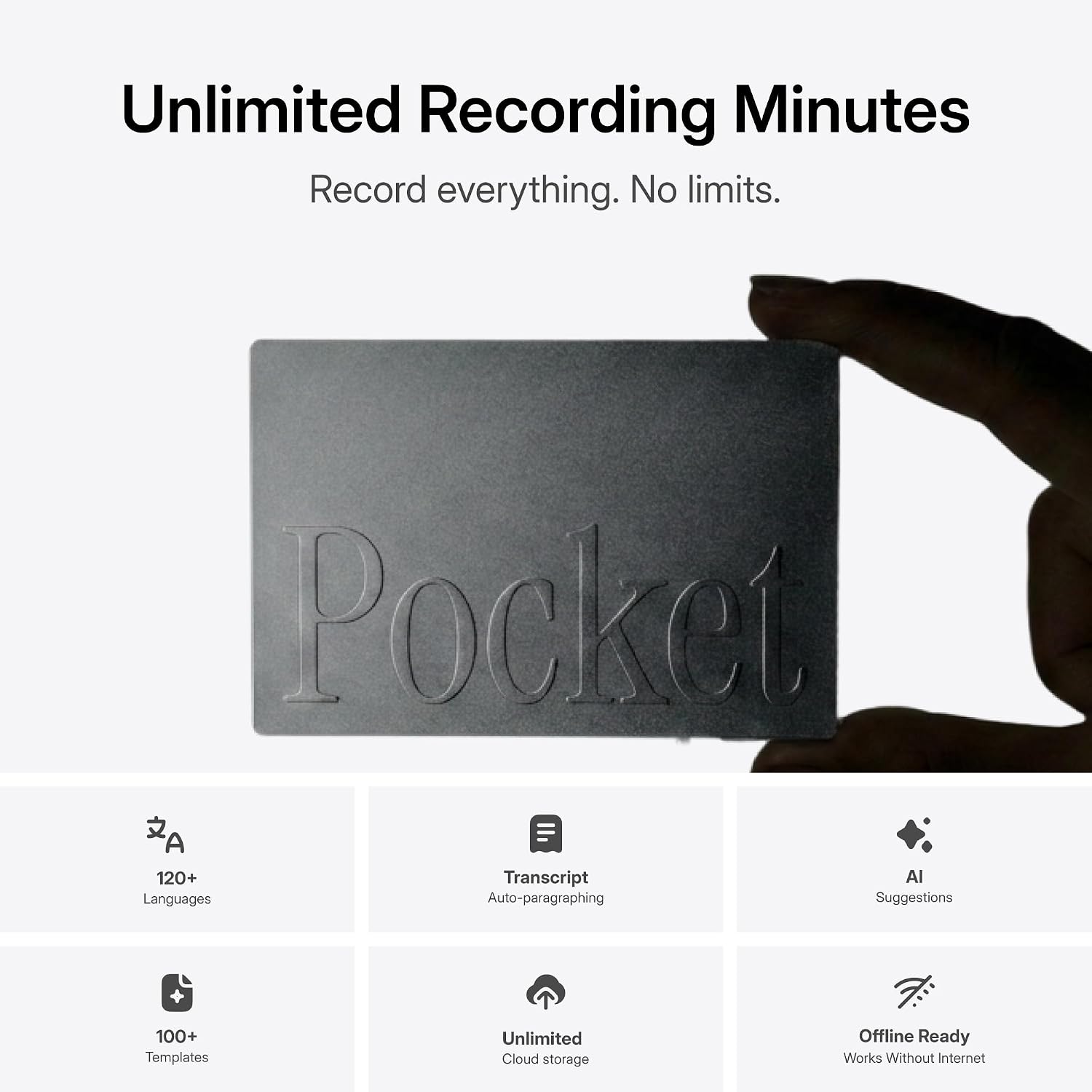 Pocket AI Voice Recorder, Auto Transcription, AI N... - Image 4