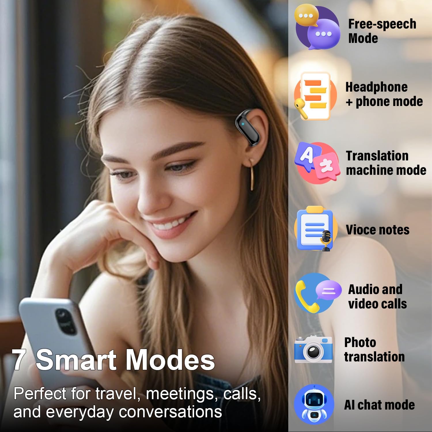 Ai Translation Earbuds Real Time,164 Languages Tra... - Image 4