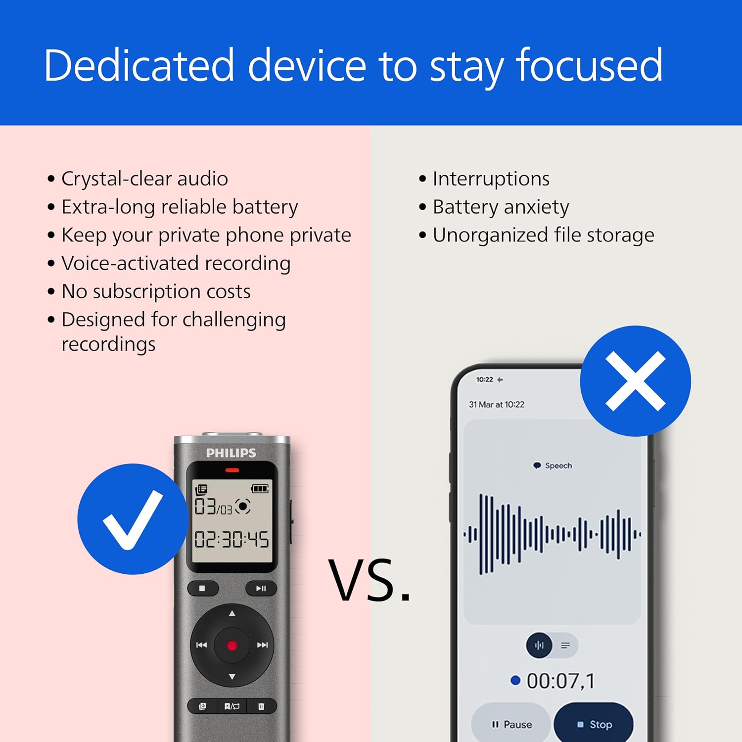 Philips DVT1170 VoiceTracer, Audio Recorder, 8GB, ... - Image 10