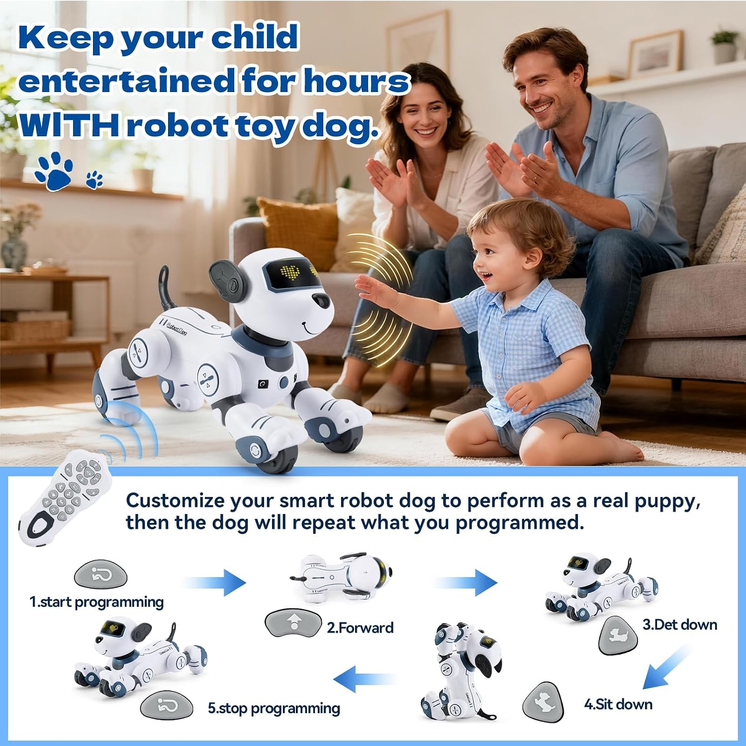 Remote Control Robot Dog Toys Interactive Realisti... - Image 4