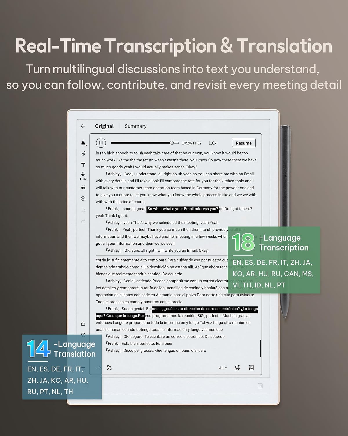 iFLYTEK AINOTE 2, 10.65" E Ink Tablet with Gray Fo... - Image 3