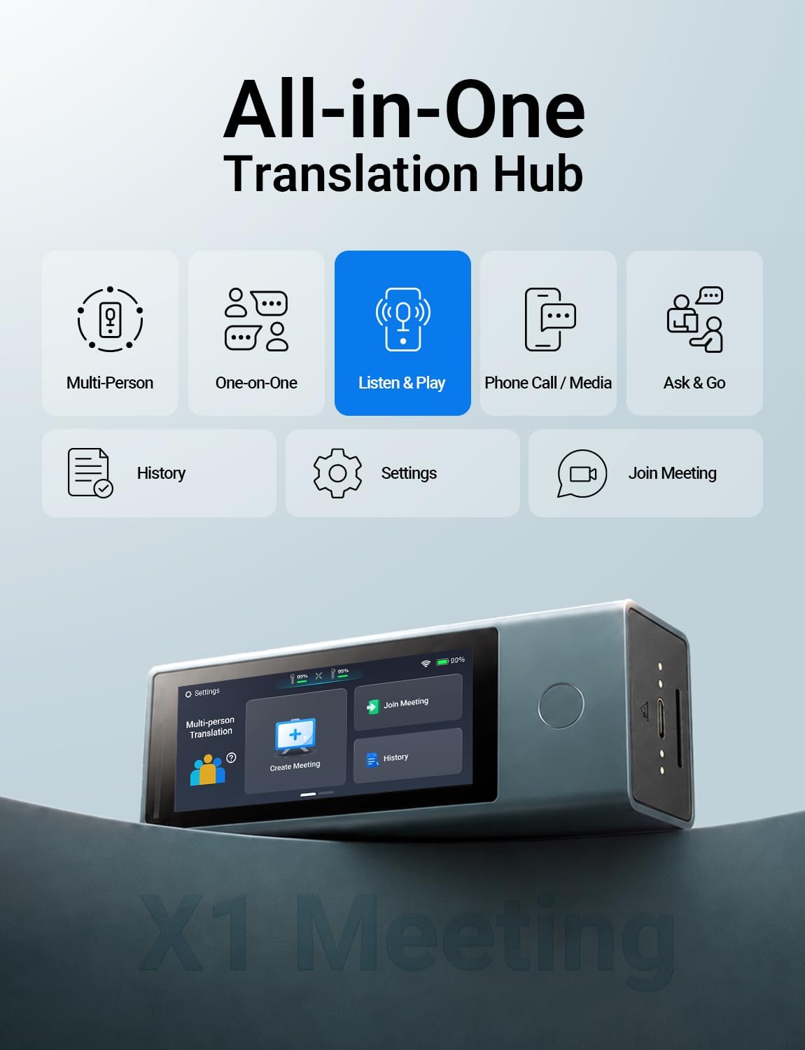 Timekettle X1 Meeting AI Translator Interpreter Hu... - Image 7