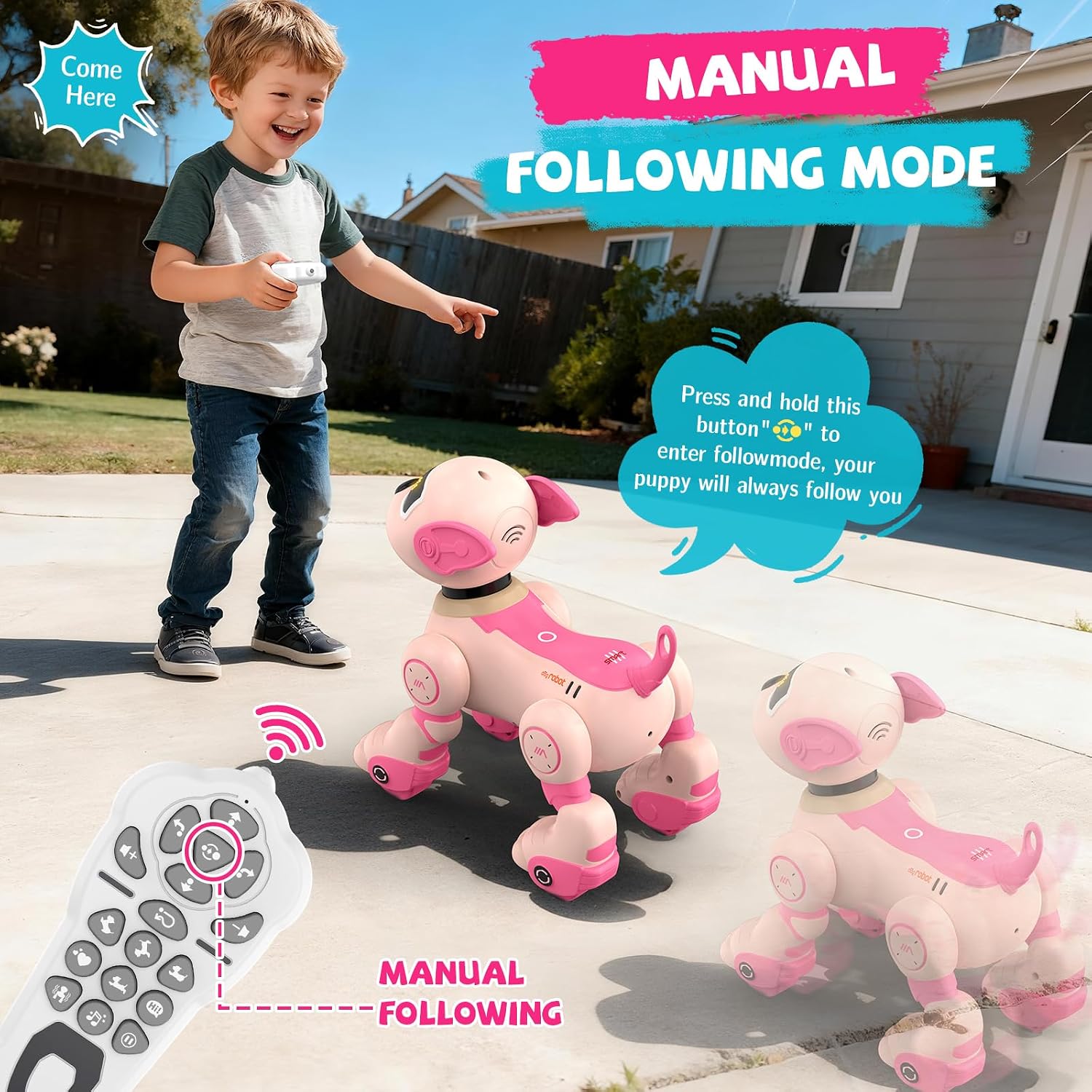 Robot Dog for Kids, Programmable RC Puppy Toy with... - Image 3