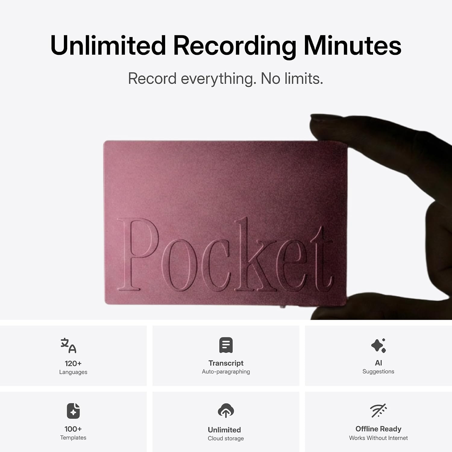 Pocket AI Voice Recorder, Auto Transcription, AI N... - Image 4