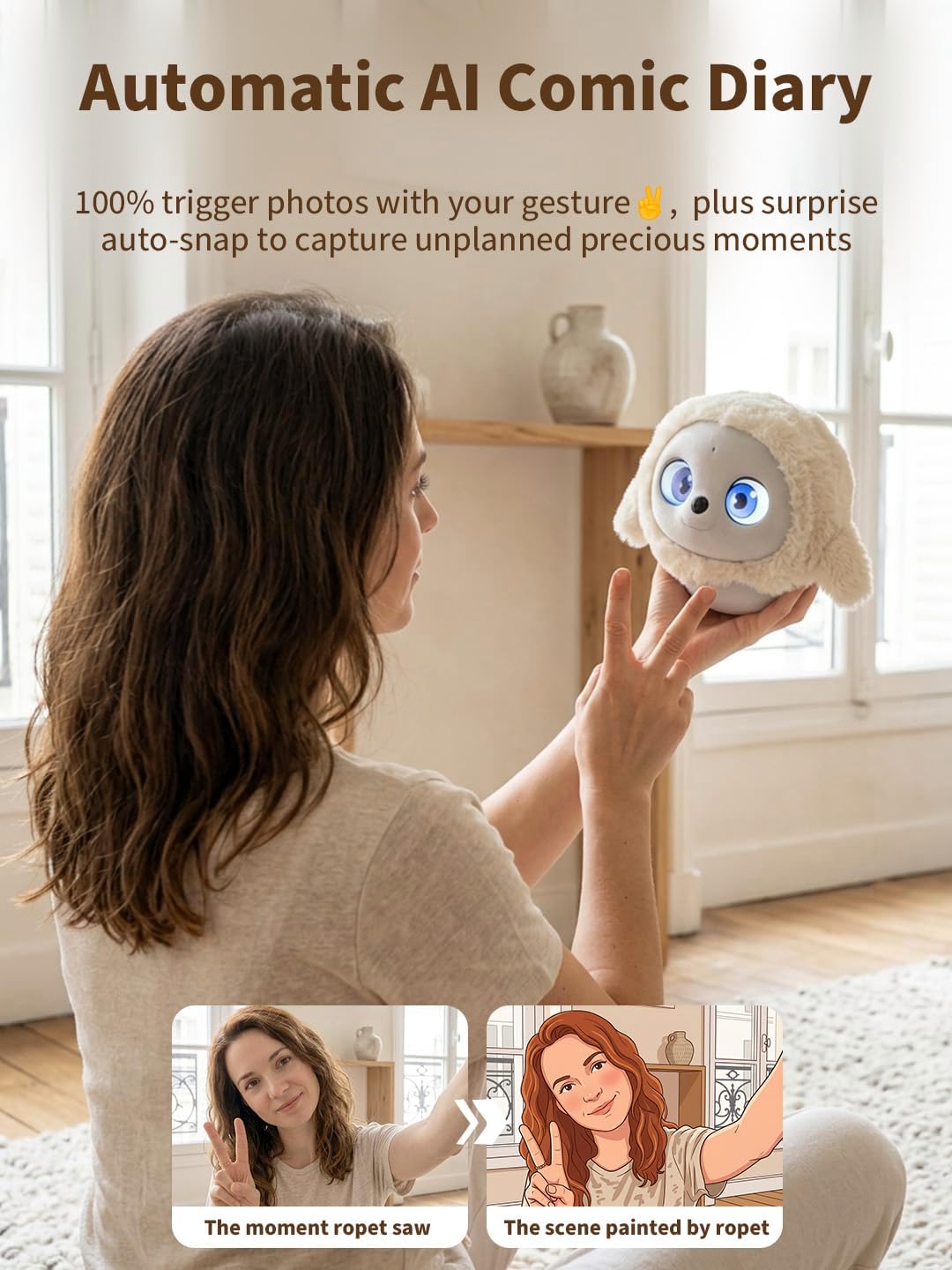 KAMOMO AI Pet Interactive Companion Robot with Cha... - Image 4