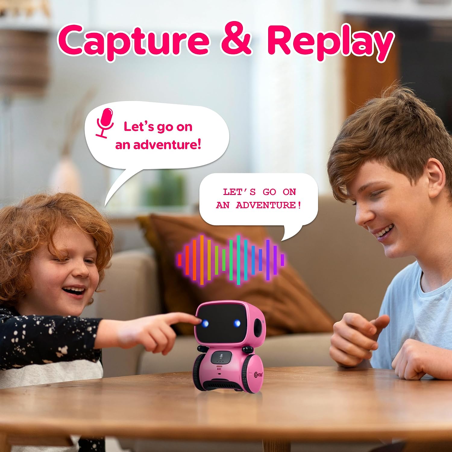 Contixo R1 Kids Robot Toy, Pink Interactive Smart ... - Image 6