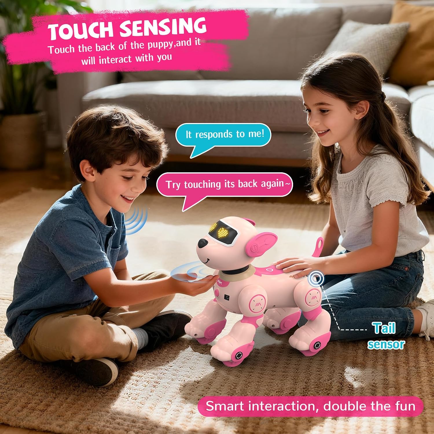 Robot Dog for Kids, Programmable RC Puppy Toy with... - Image 8